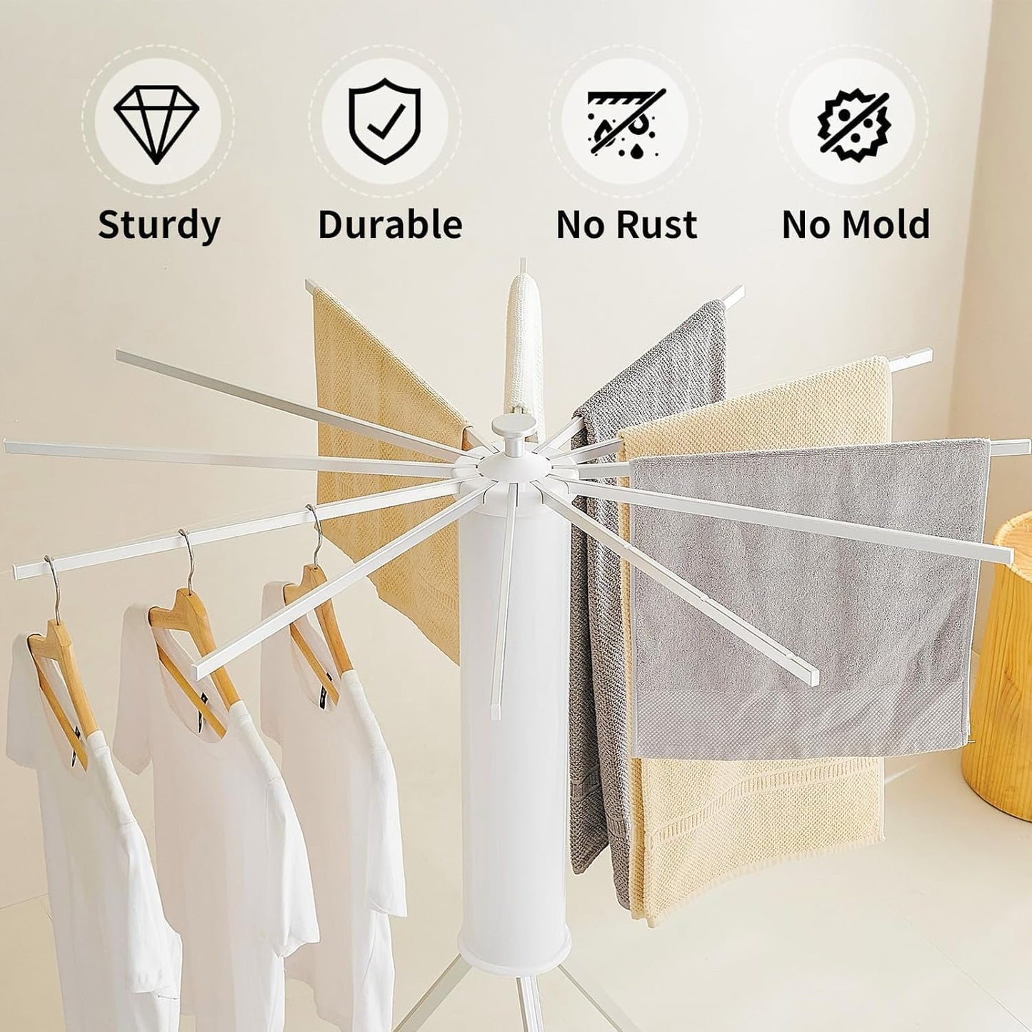 OctoSpin Foldable Clothes Drying Rack