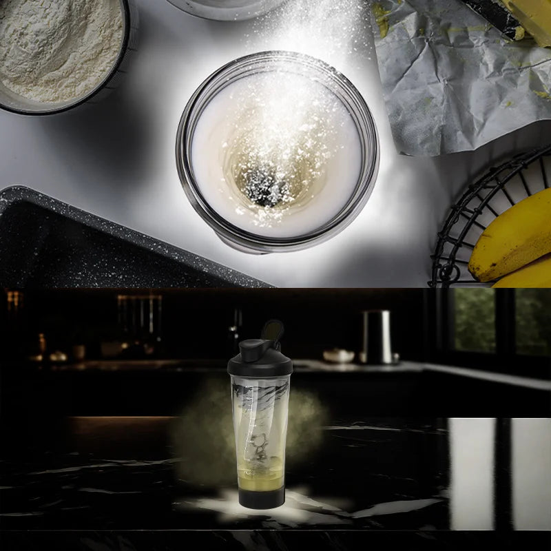 Premium Electric Protein Shaker Bottle, 600ml/20 oz Vortex Portable Mixer Cup/USB Rechargeable Shaker Cups for Protein Shakes office/gym