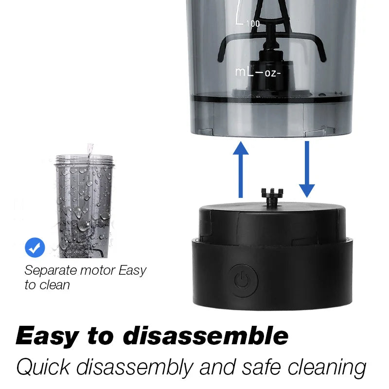 Premium Electric Protein Shaker Bottle, 600ml/20 oz Vortex Portable Mixer Cup/USB Rechargeable Shaker Cups for Protein Shakes office/gym